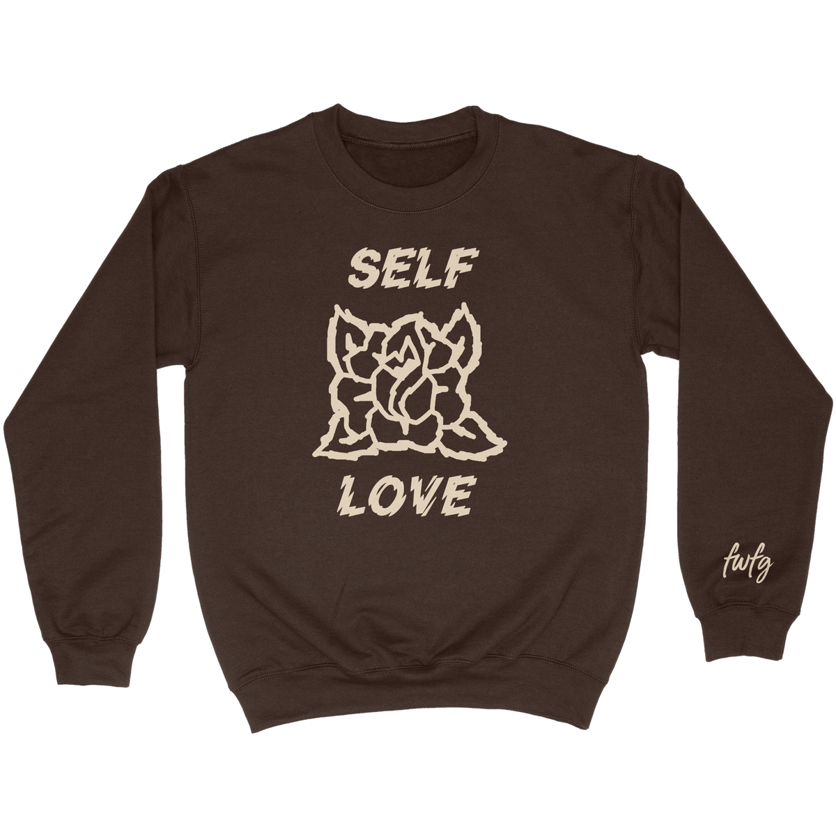 Self Love Crewneck - Dark Chocolate – Find What Feels Good